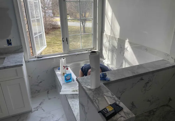 Completed bathroom remodel — photograph 2